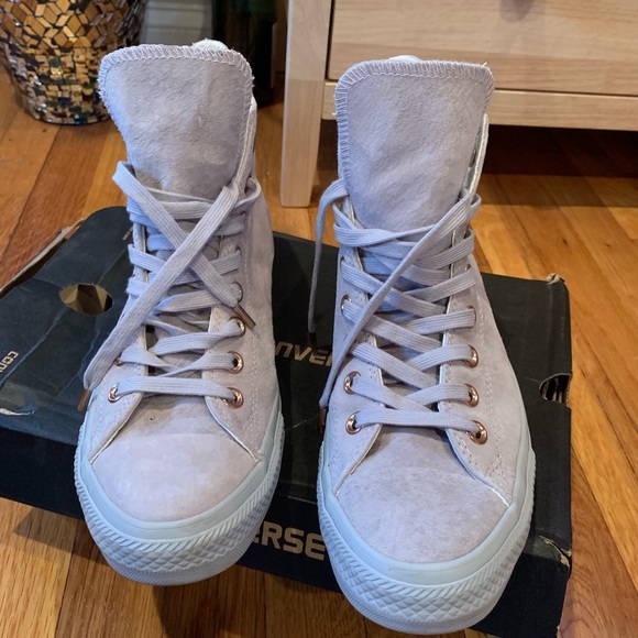 converse ash grey rose gold